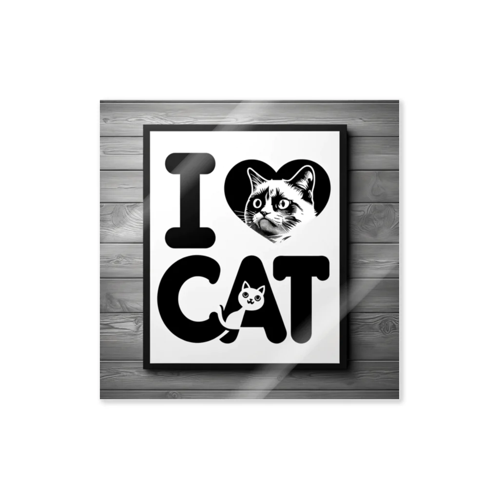 ktlineのI lOVE CAT! ステッカー