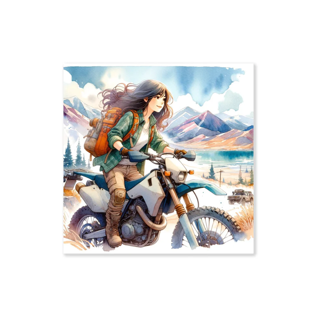 ヨーカズのバイク女子リナ Sticker