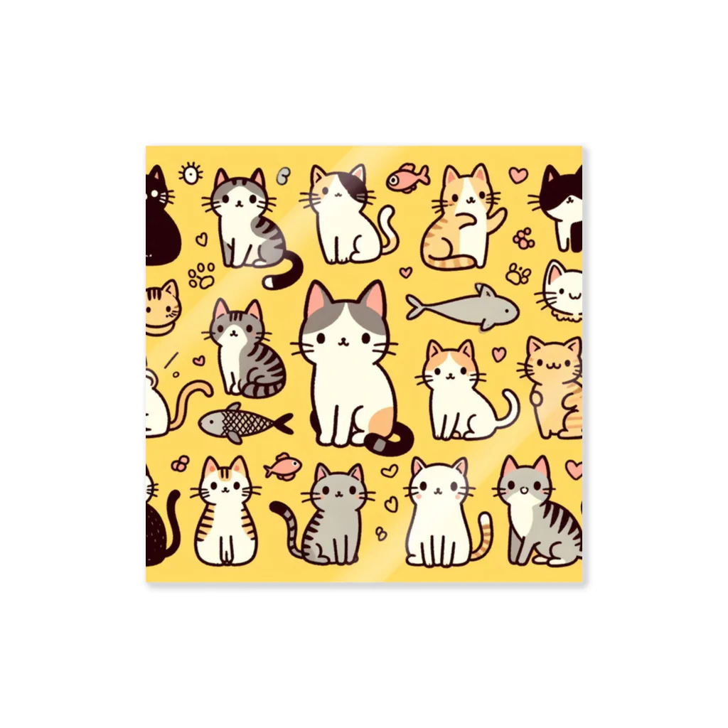 CECIL1602のたくさんのキュートな猫たちがお出迎え😸 Sticker