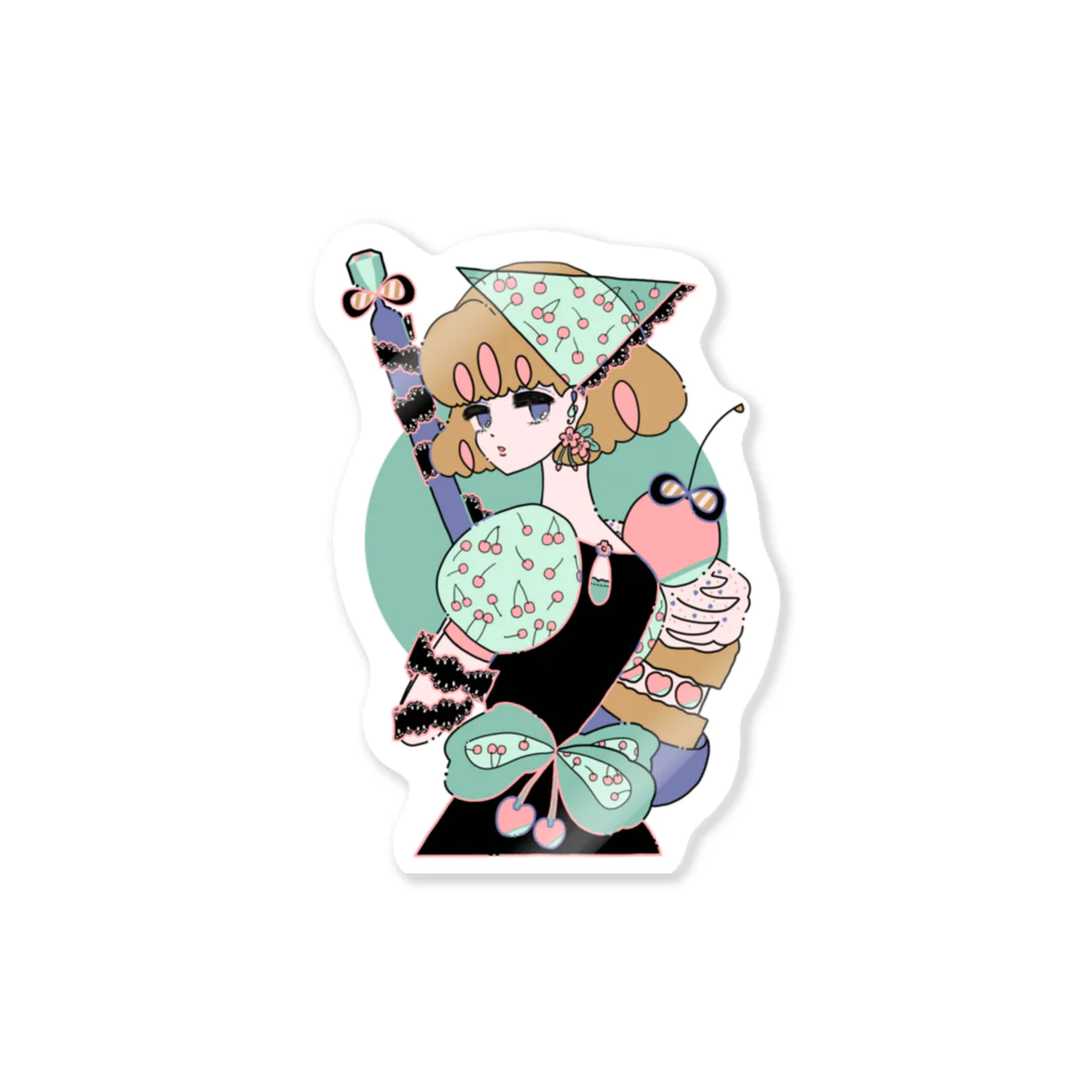 すぅか🦀のさくらんぼの訪れ🍒 Sticker