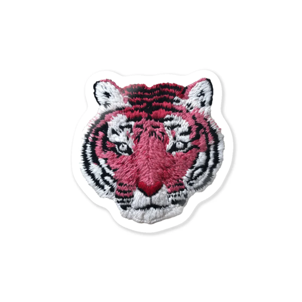 szm embroideryのPink Tiger 大 ステッカー