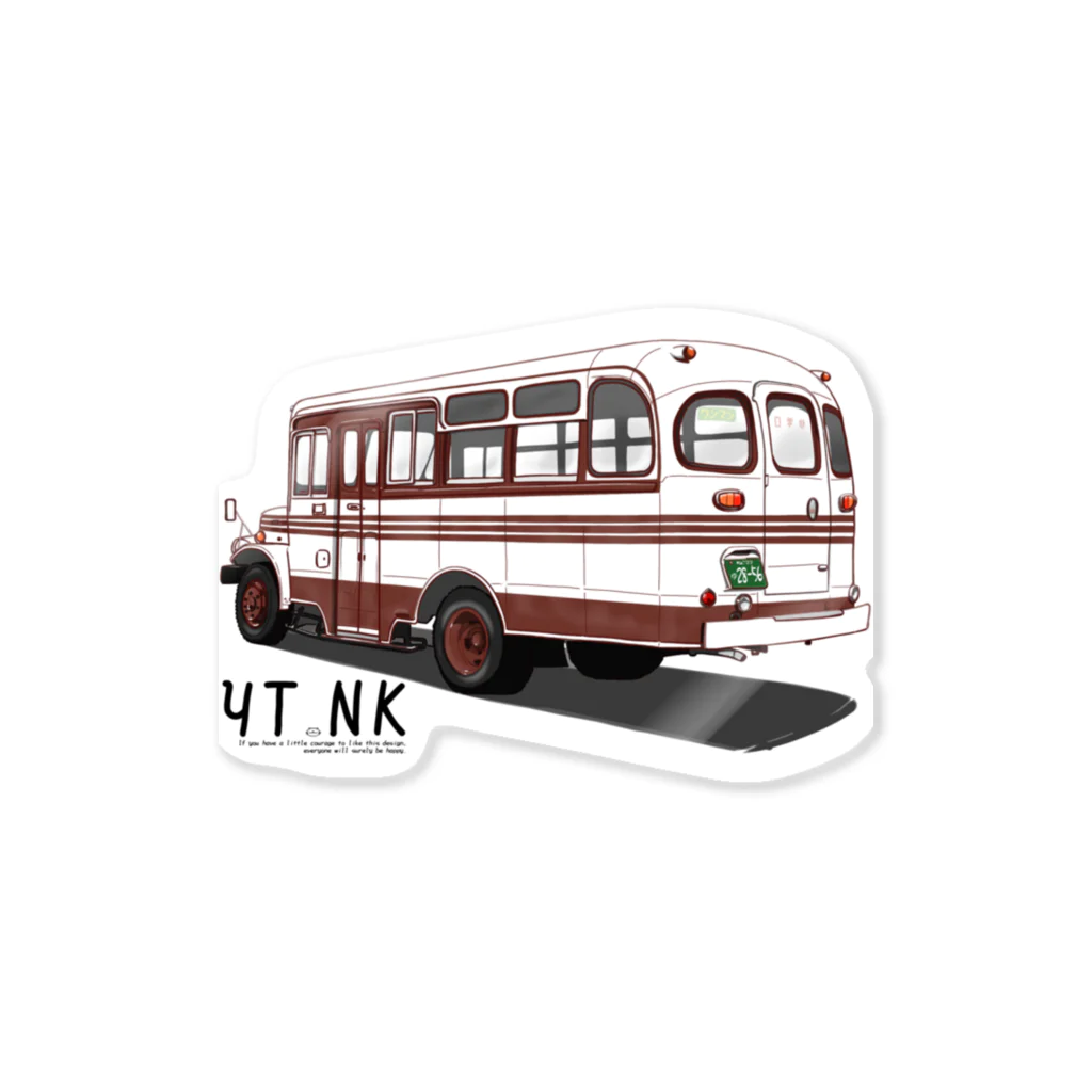 YUTANEKO公式ショップのボンネットバス Sticker
