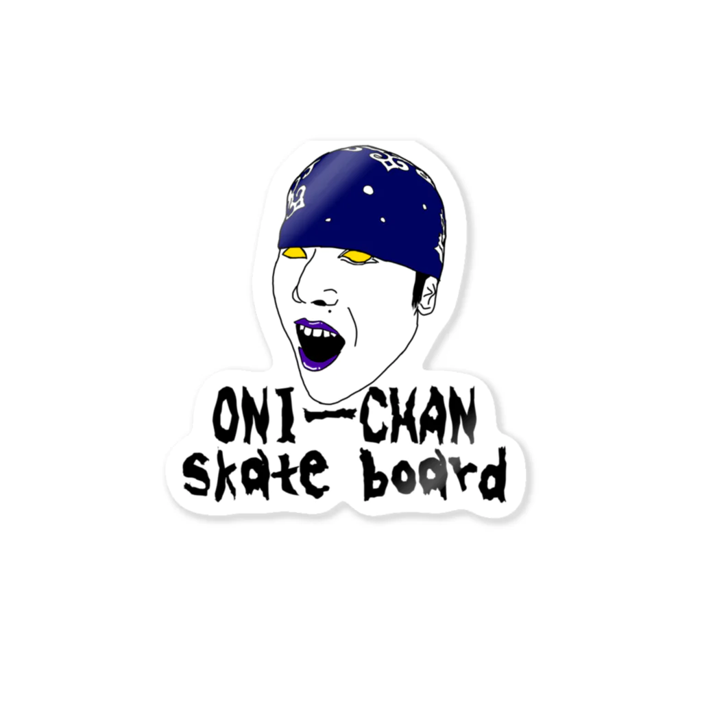 pon_la_reのONIーCHAN skate board ステッカー