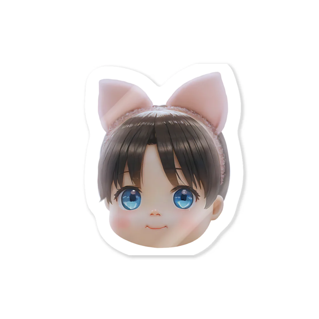 ちーの売り場の愛らしいちびともちゃんの品々 Sticker