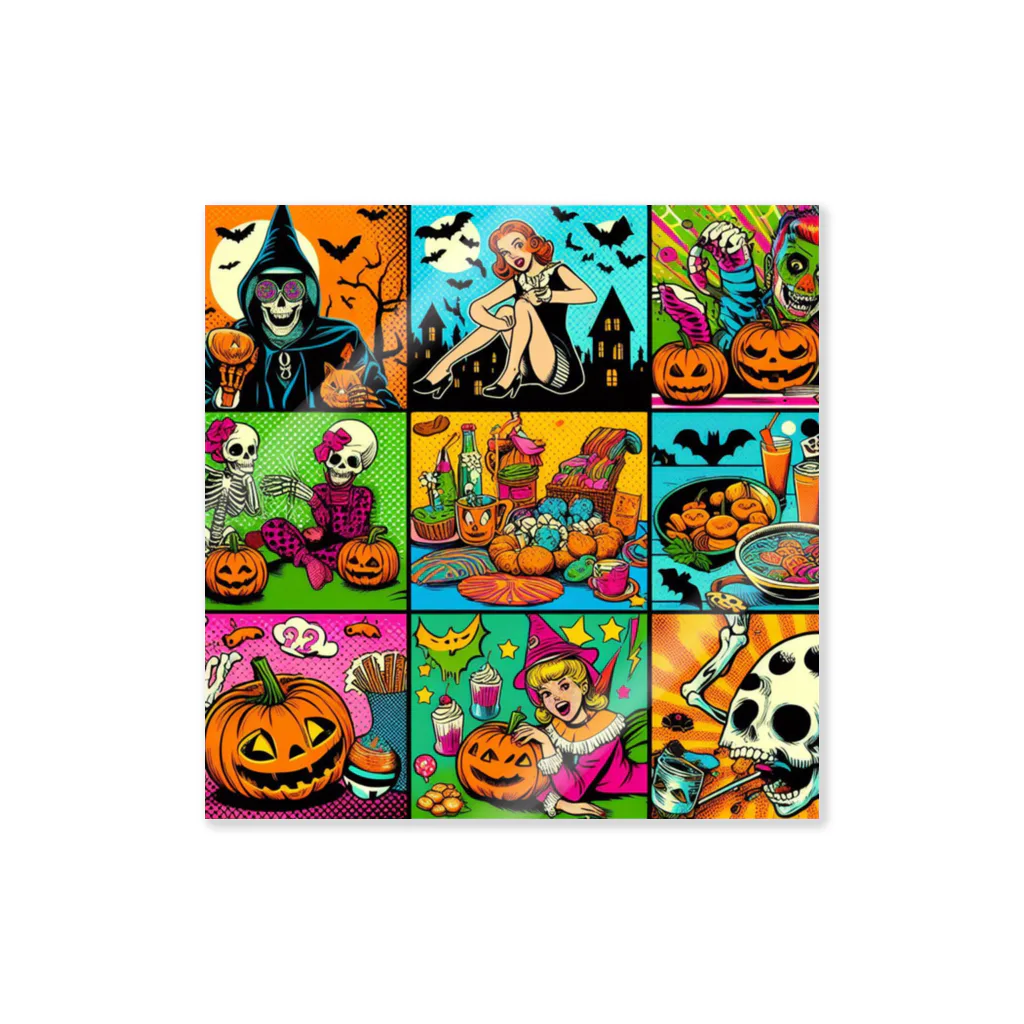 momonekokoのアメコミ風ハロウィン Sticker