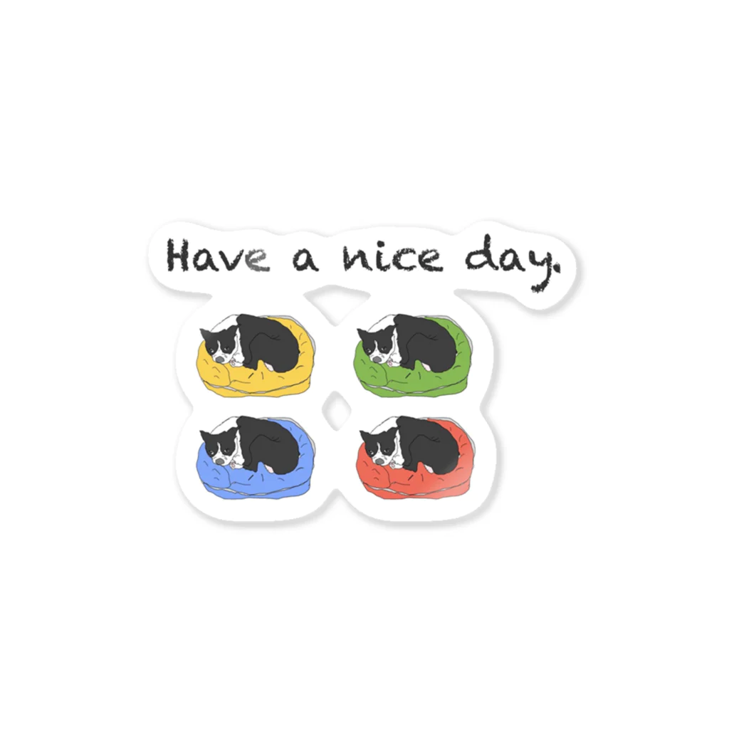 buuchapのボストンテリアHave a nice day. Sticker