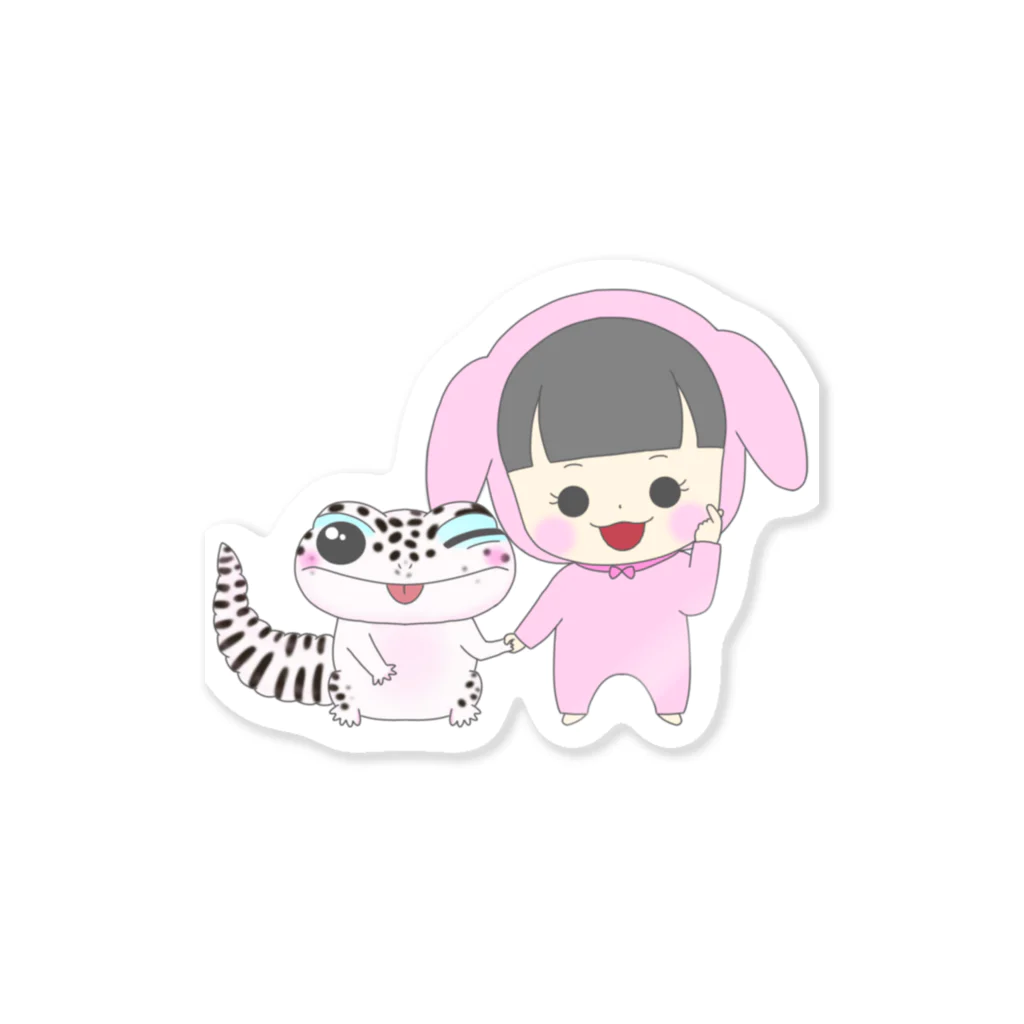 milkyway.77のアルラビちゃんとレオパ Sticker