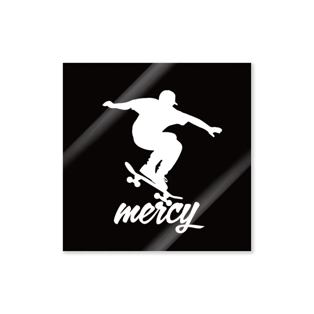 MERCYのスケートボード BOX モノトーン ステッカー