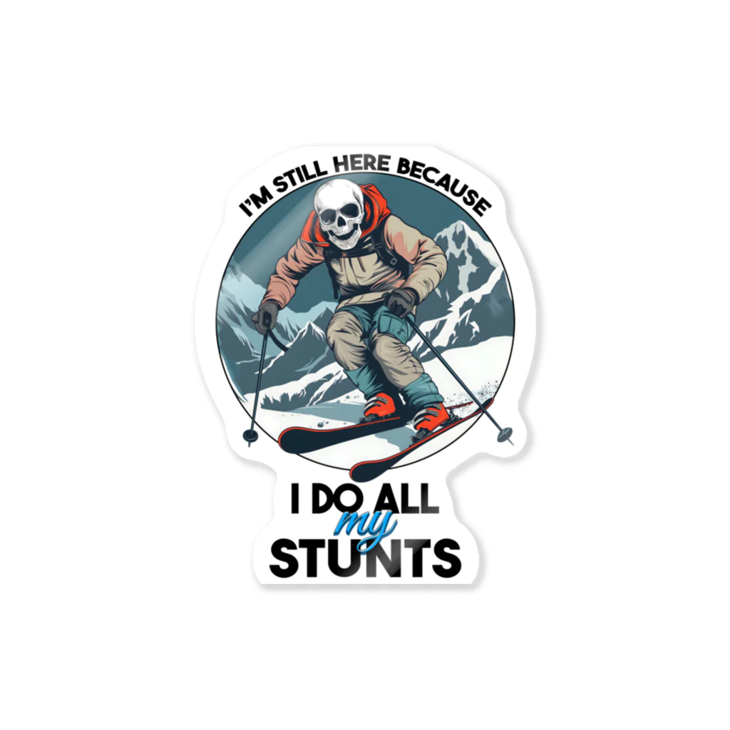 Stylo TeeのI'm Still Here Because I Do All My Stunts Sticker