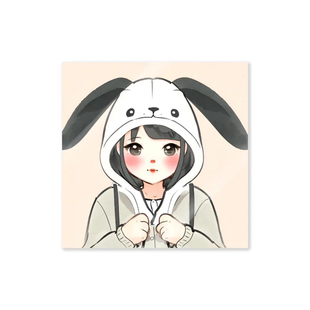 🍒maru🍒のうさぎの少女 Sticker