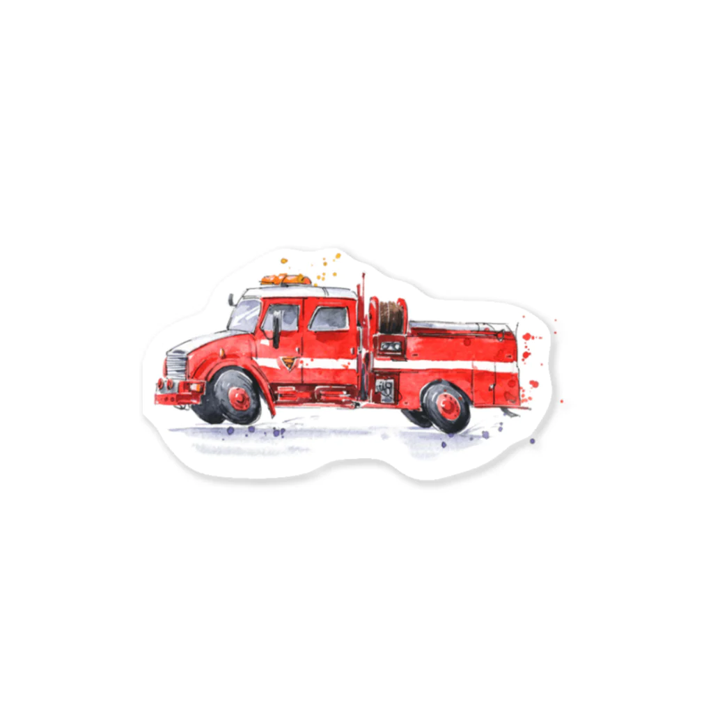 qqyoshiのFire truck Sticker
