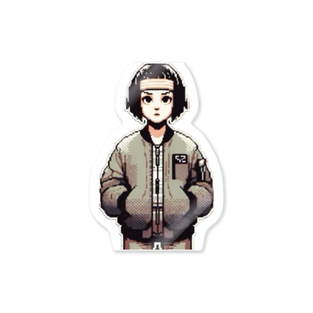 Pixel Art Goodsのgirl（pixel art） ステッカー