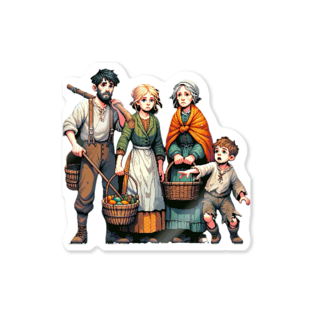 Pixel Art Goodsの村人（pixel art） Sticker