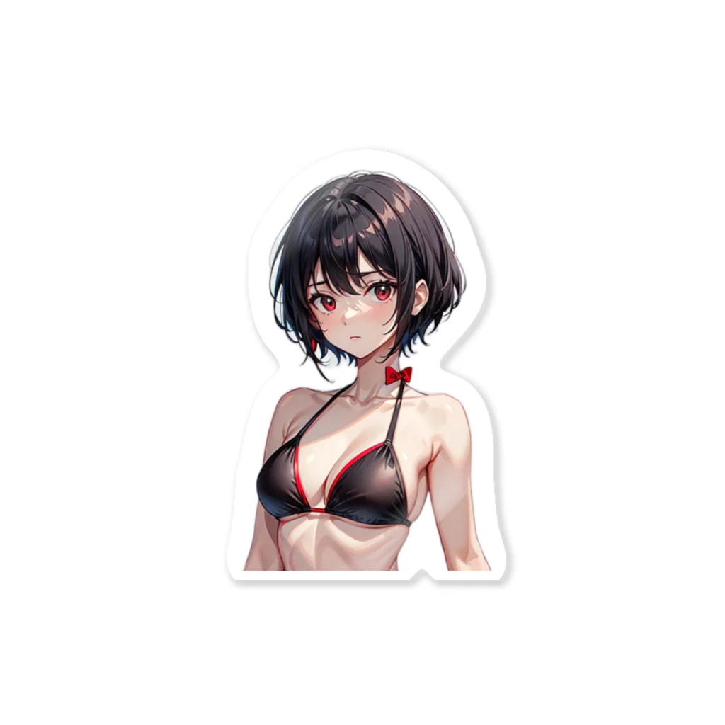 Akiの水着少女(赤) Sticker