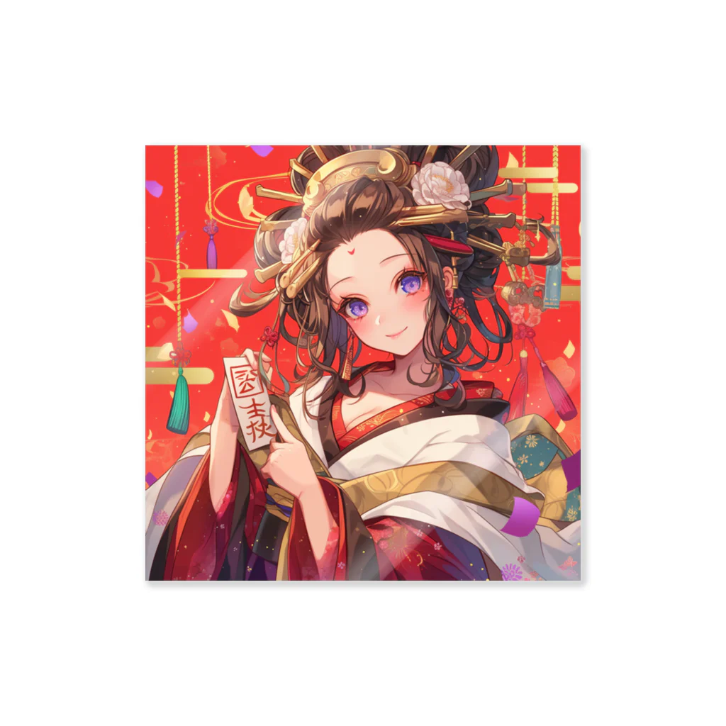 AQUAMETAVERSEの祝福の節句に舞う、紅梅の姫 Sticker