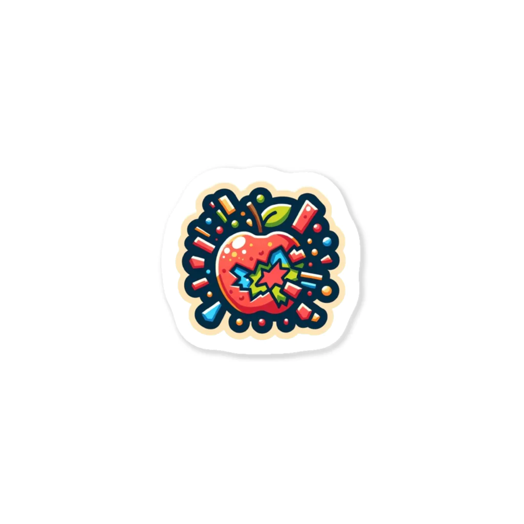 しょっぷ-だいちゃんの弾けるりんご Sticker