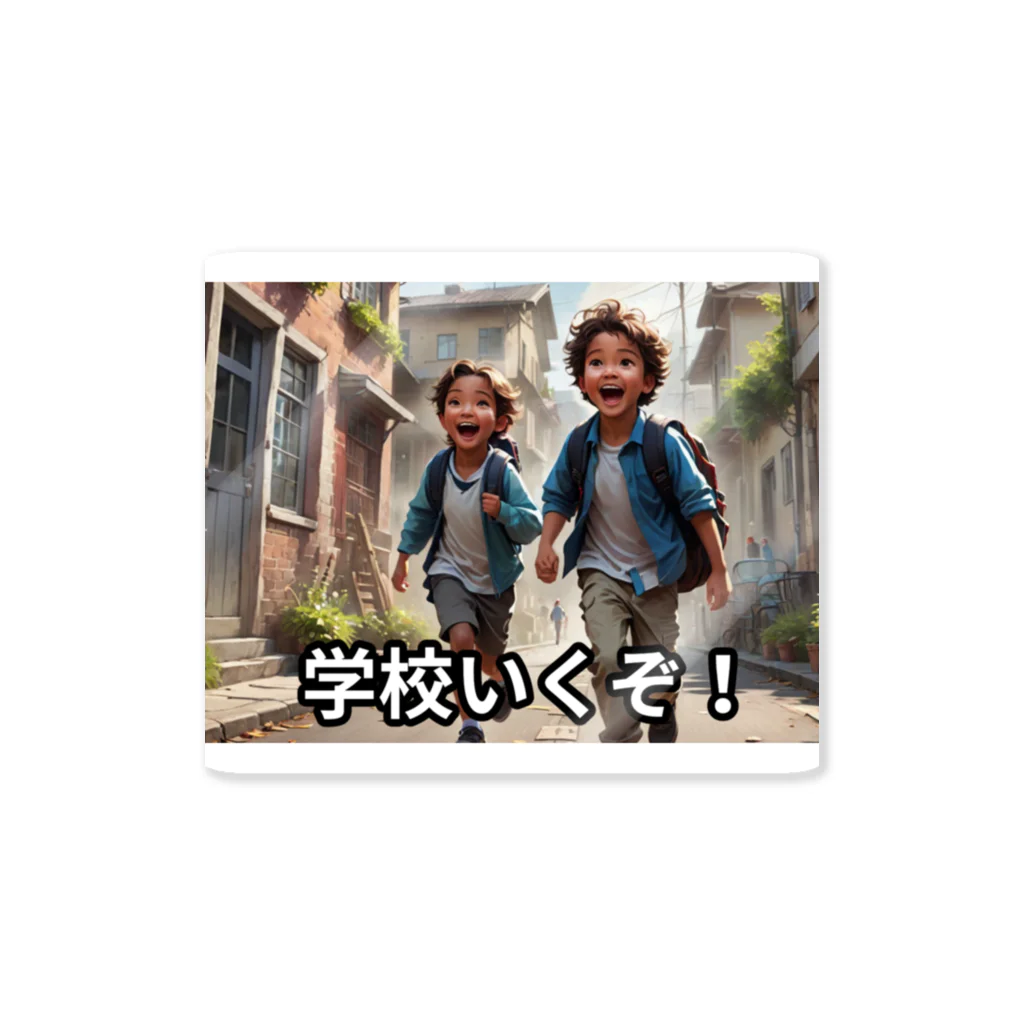 San☆Nikoの学校いくぞ　入学お祝い Sticker