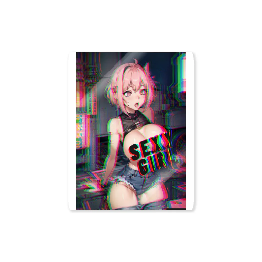 adultistのサイバーピンクセクシーガール Sticker