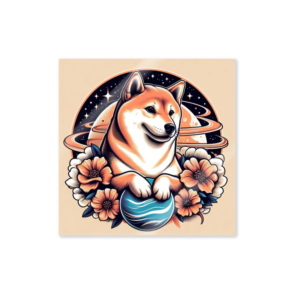 Huku5の全世界人気の柴犬 Sticker