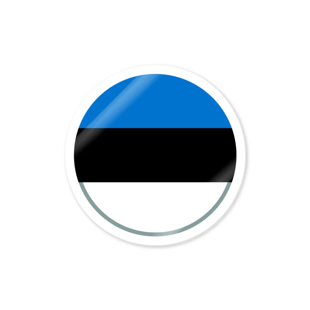お絵かき屋さんのエストニアの国旗 ステッカー
