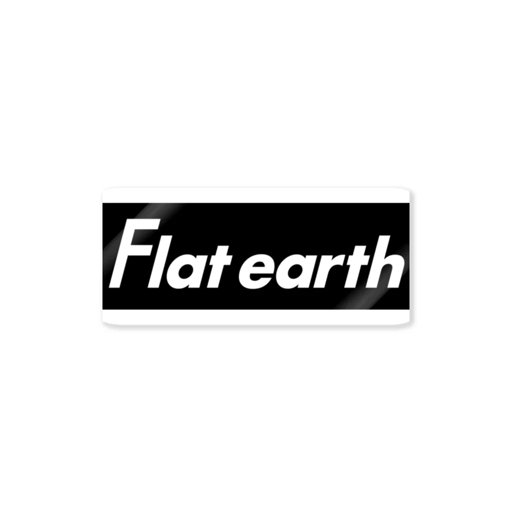 Mappila SHOPのFlatearth Box Logo (BLACK) フラットアース ボックスロゴ(ブラック) ステッカー