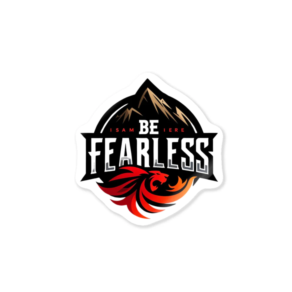 面白デザインショップ ファニーズーストアの**Be Fearless** - 恐れるな     -  ステッカー