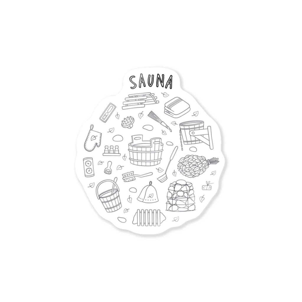 QOL↑shopのSAUNA  world Sticker