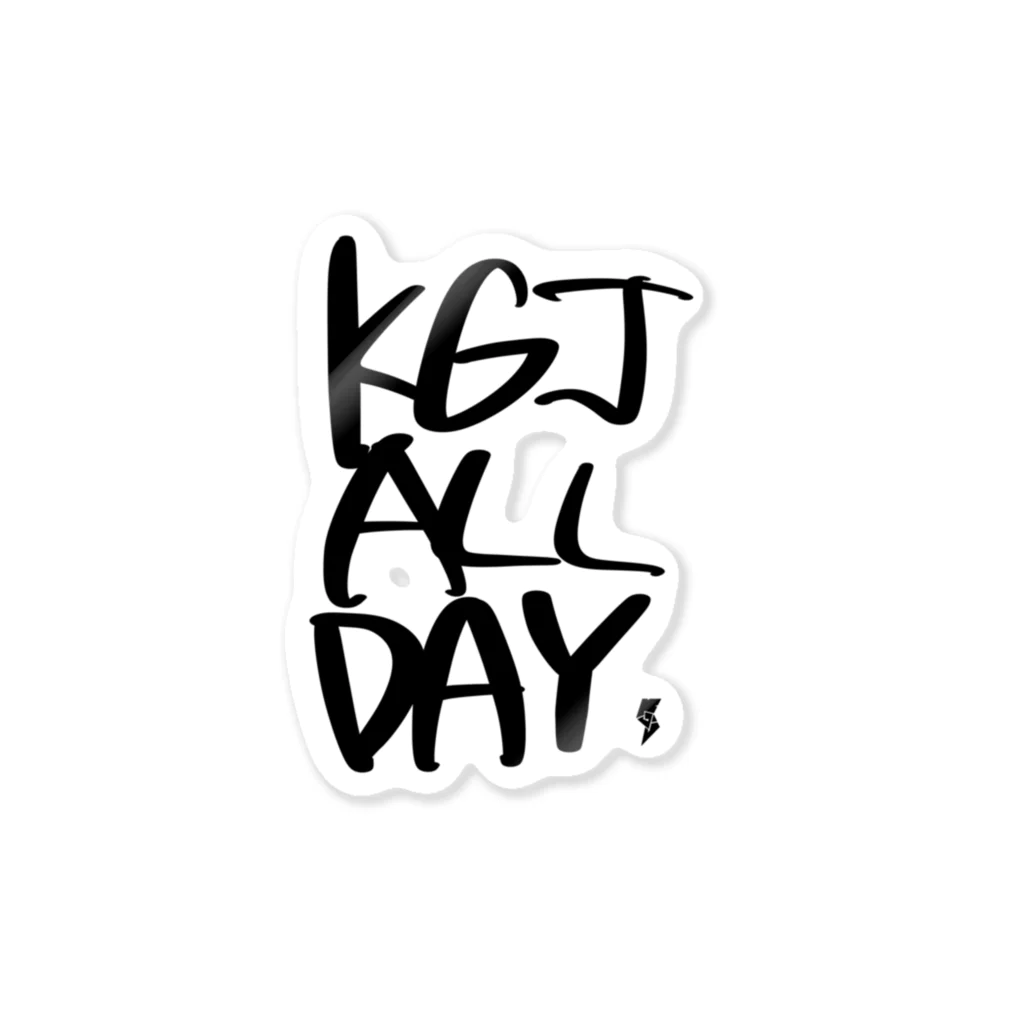 KGJのKGJ ALL DAY BK ステッカー