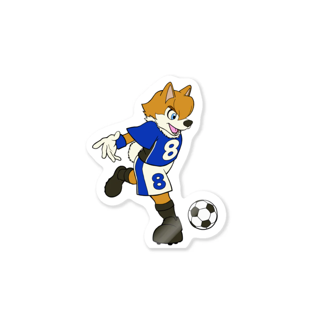 ハチローのグッズショップのハチローステッカー（サッカー） Sticker