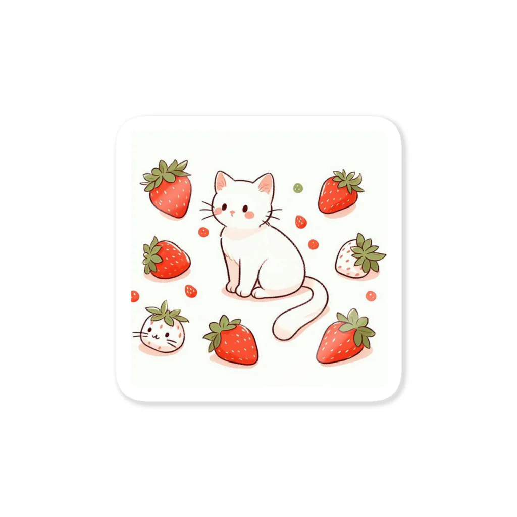 すとろべりぃの苺とねこ。2 Sticker