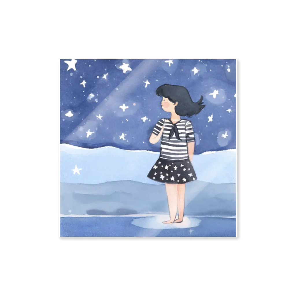 兎の涙の夜空の海 Sticker