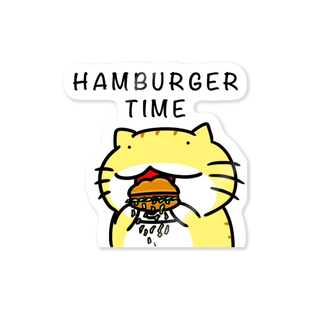 YUTANEKO公式ショップのHAMBURGER TIME ステッカー