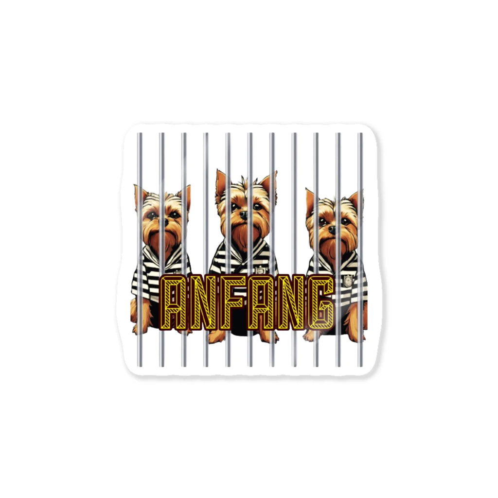 ANFANG のANFANG PRISON YORKIE ステッカー