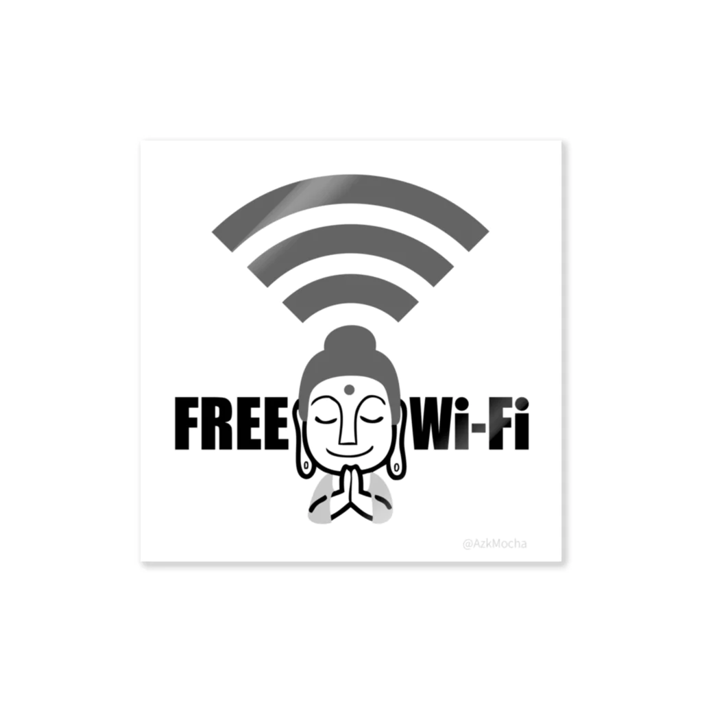 カワモトトモカ＠仏像イラストレーターのほとけさまFree Wi-fi 스티커