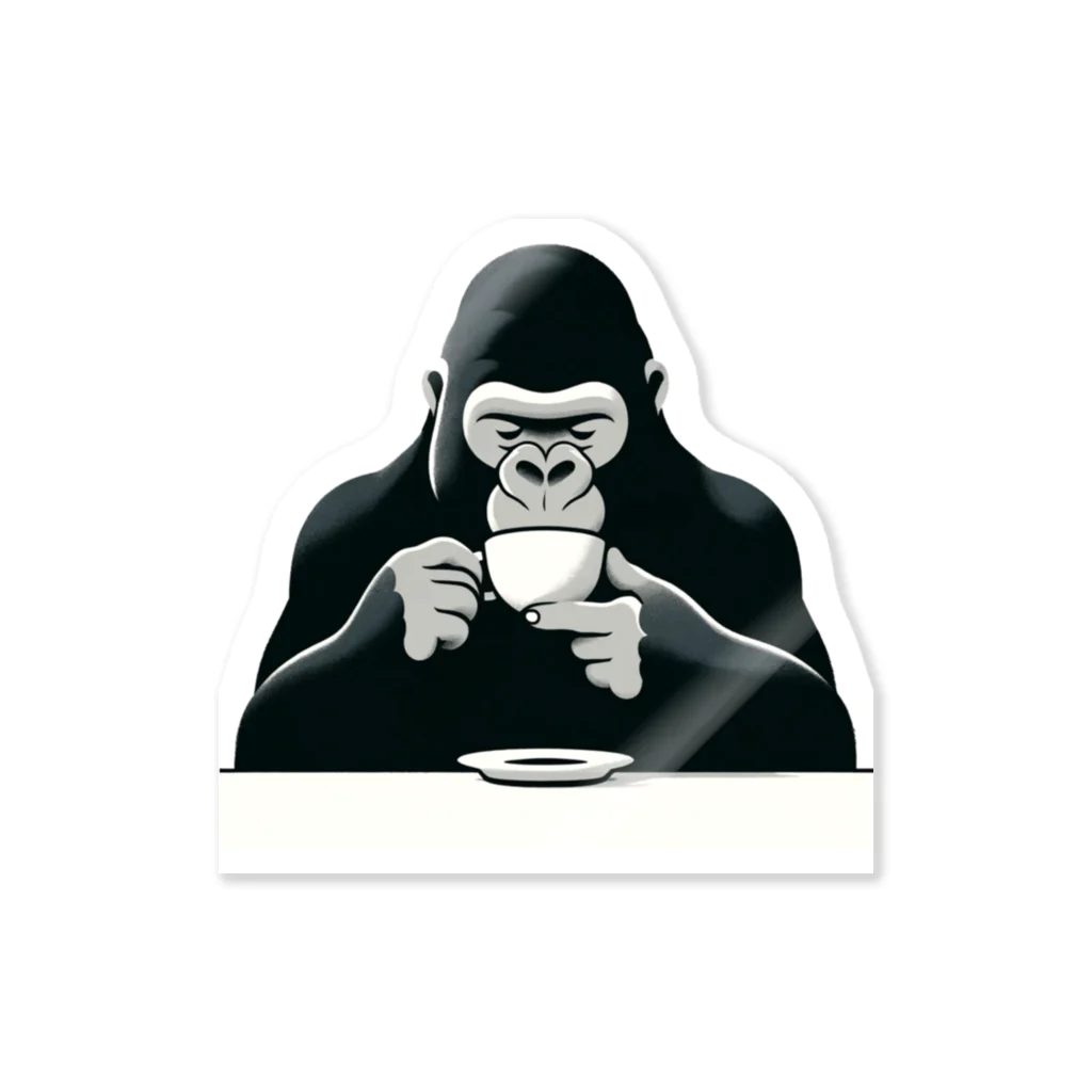 K'ramaのカフェゴリラ Sticker