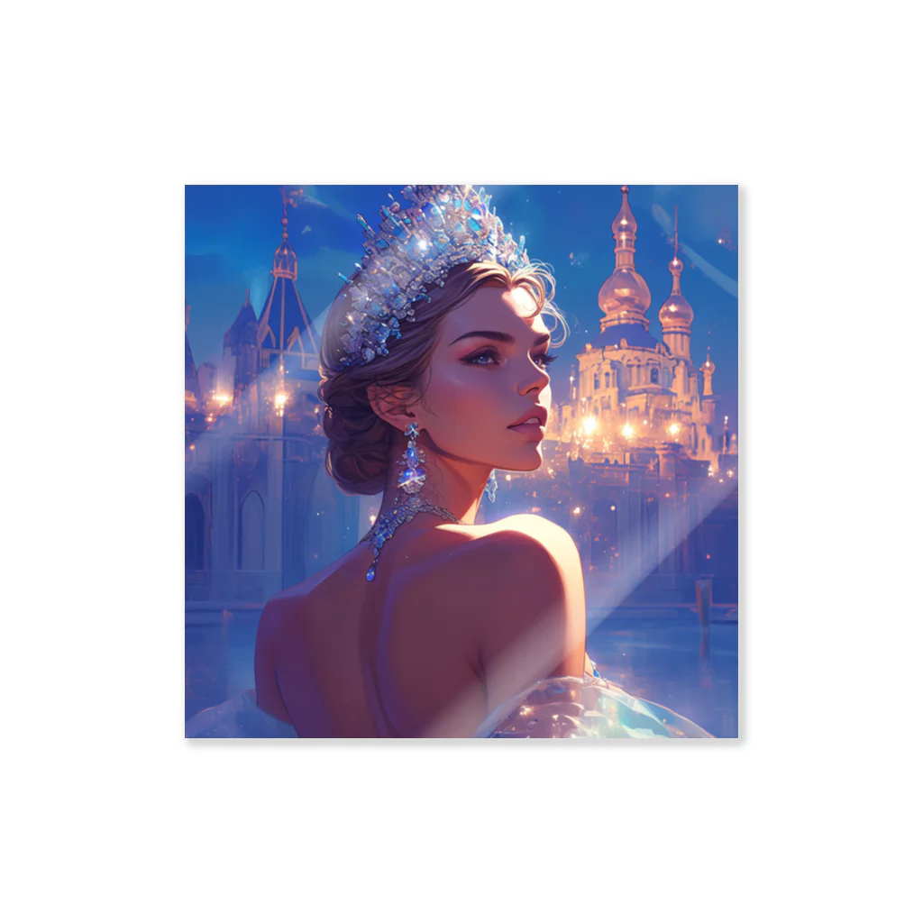 AQUAMETAVERSEの宵闇に輝くクリスタルの女王 Marsa 106 Sticker