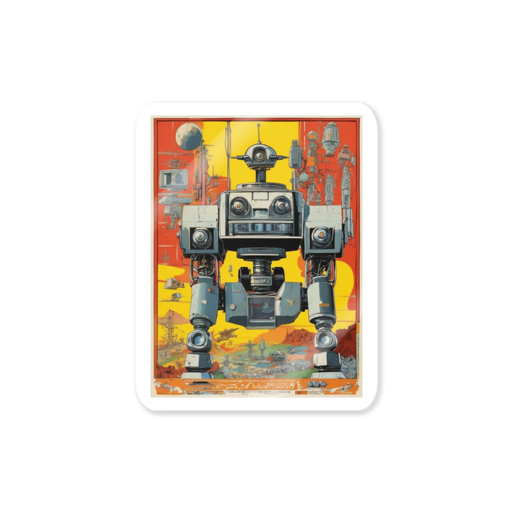 mirinconixのレトロで大きくてジャンクな戦闘用ロボットくん Sticker