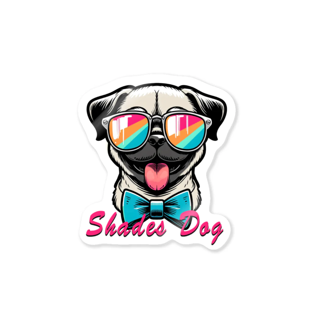 Shades DOGのパグ（A） Sticker