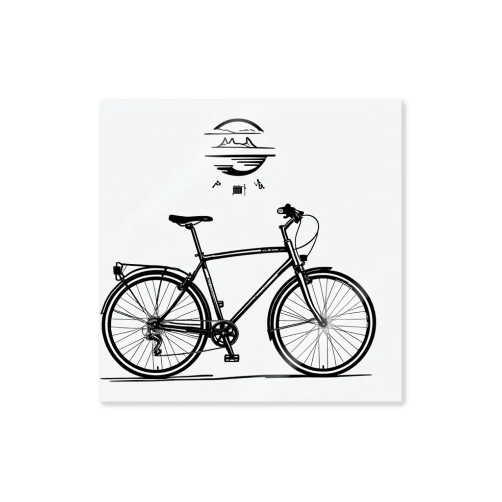 二宮大輔の自転車ロゴ Sticker