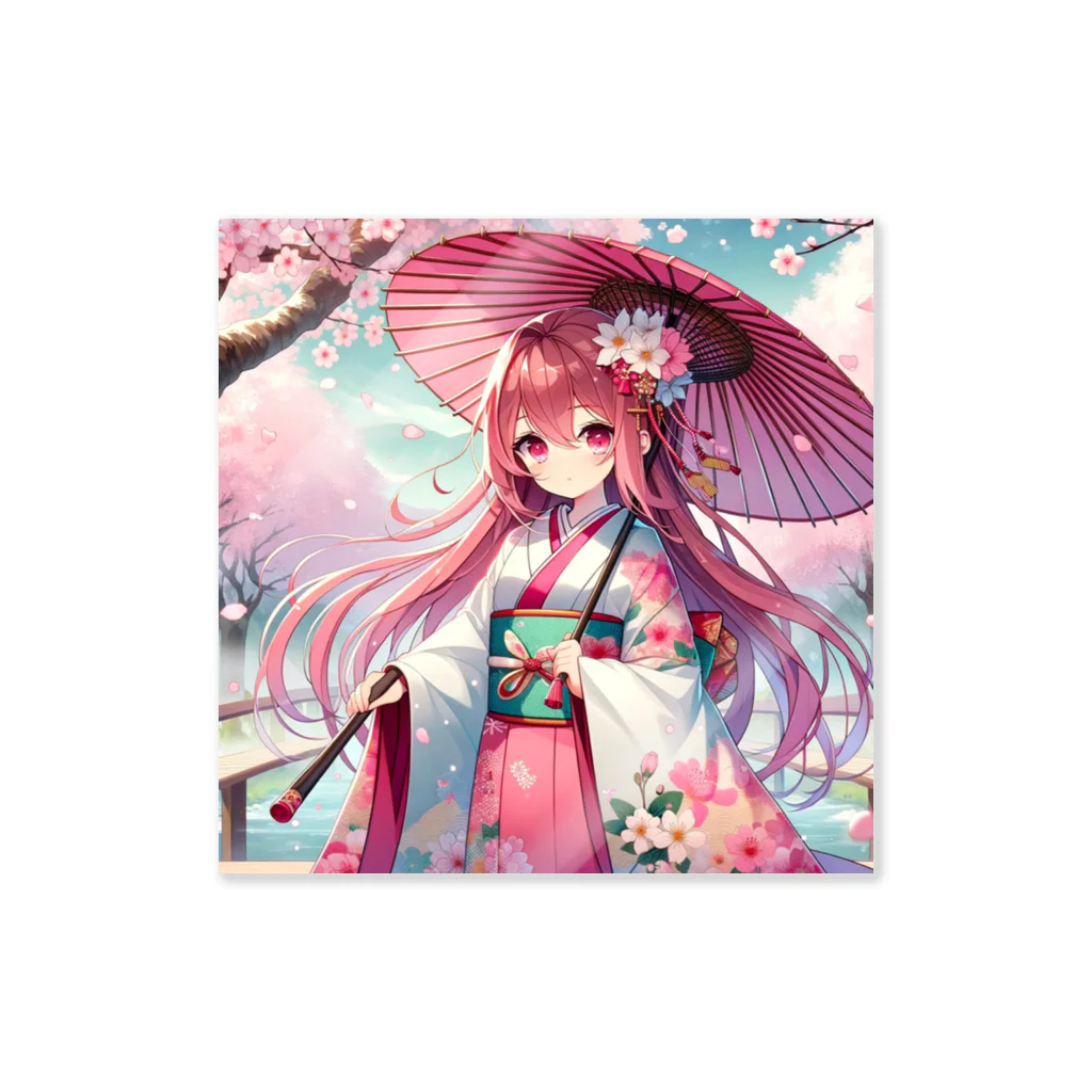 AIキャラつく〜るの桜の精 - 和モダン Sticker