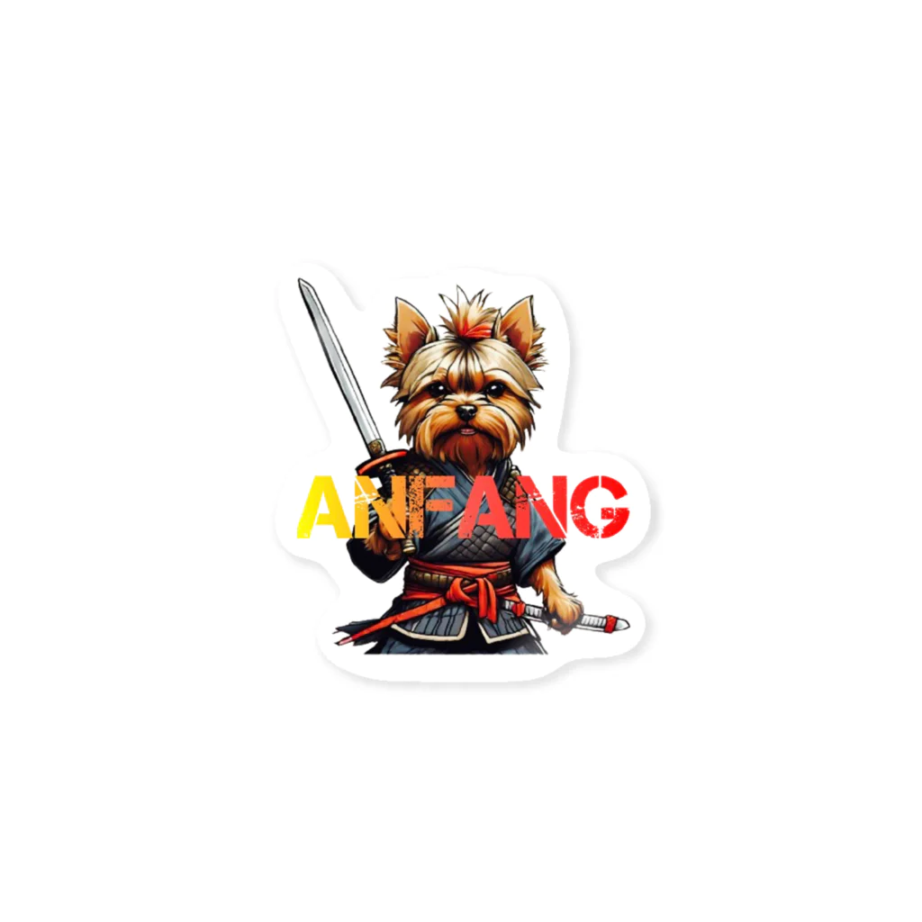 ANFANG のANFANG SAMURAI YORKIE ステッカー