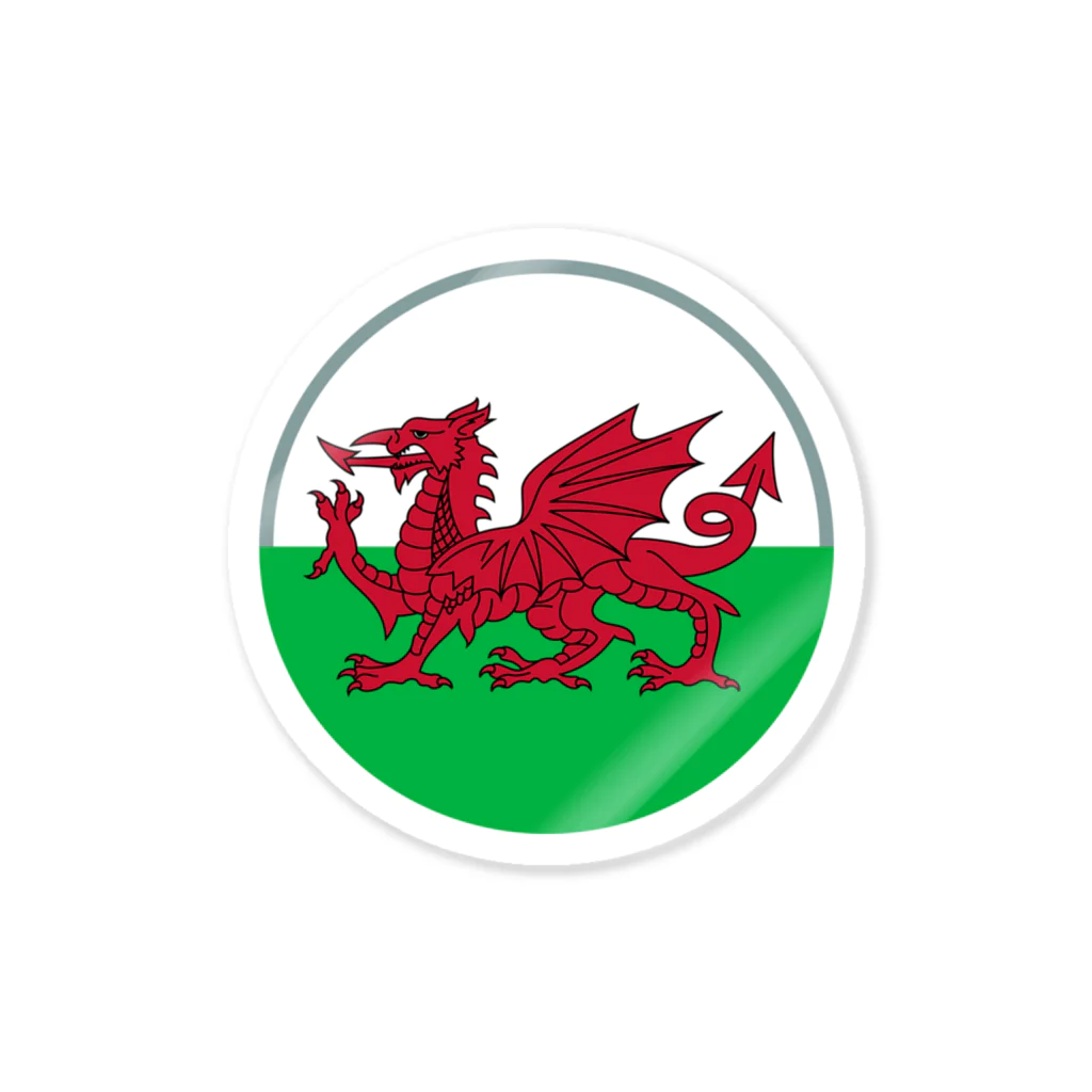 お絵かき屋さんのウェールズの旗 Sticker
