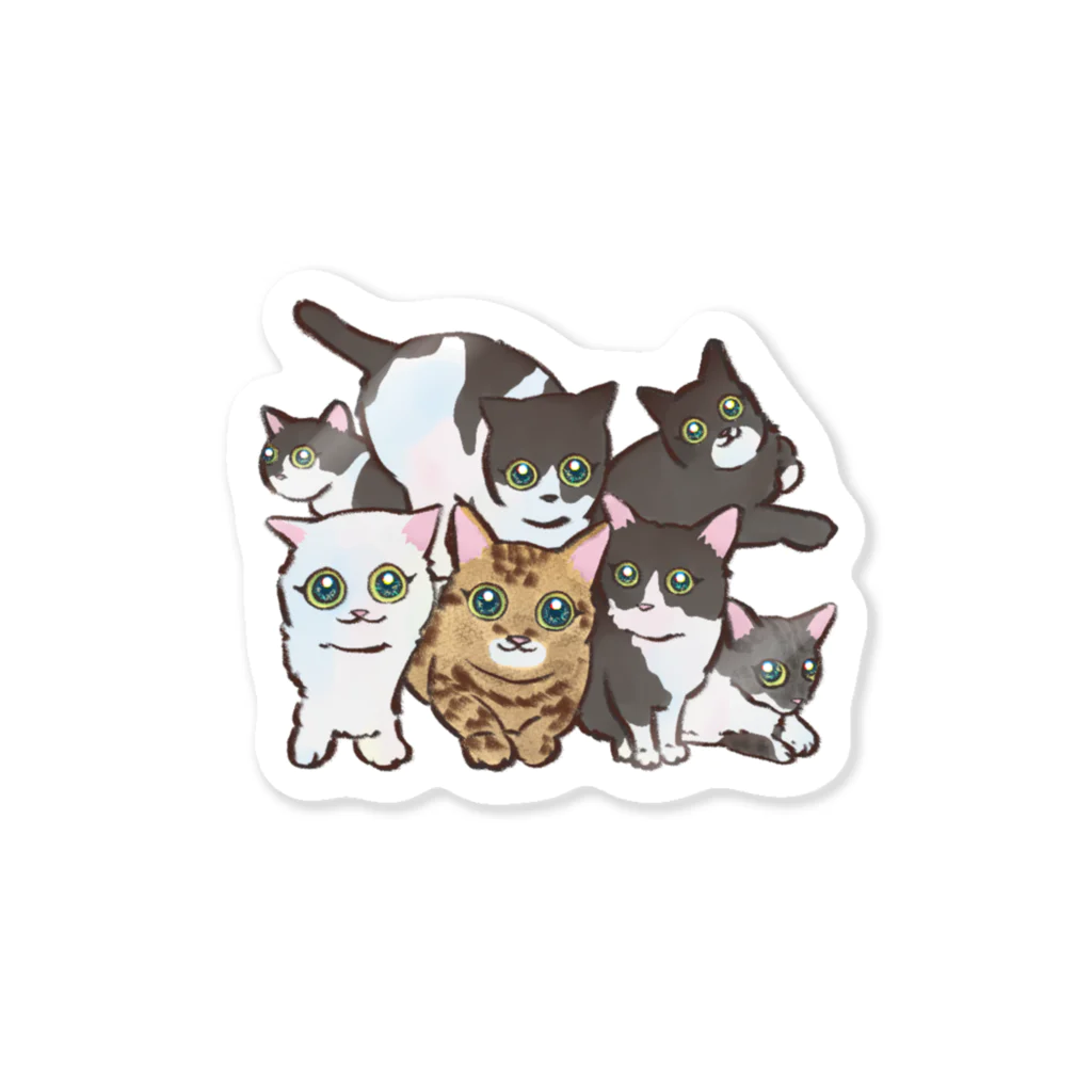 akimi-illustratorの７にゃんグッズ Sticker