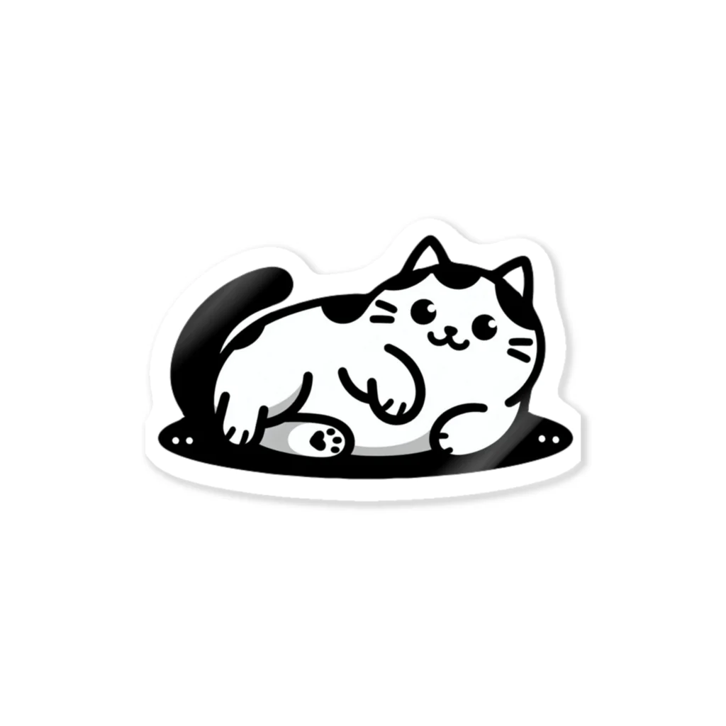 ゆるねこshopのお腹のでてる猫6 Sticker