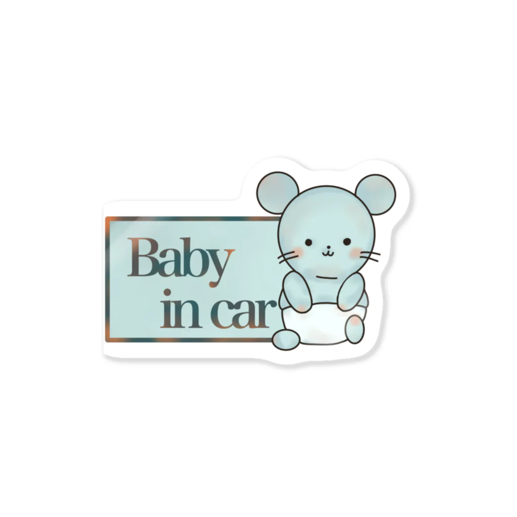 kiki0-0のBaby in car  Sticker