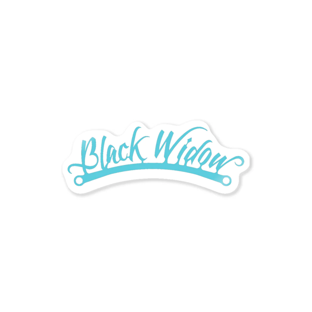 BlackWidowのBlackWidow-Logo-Turquoise ステッカー