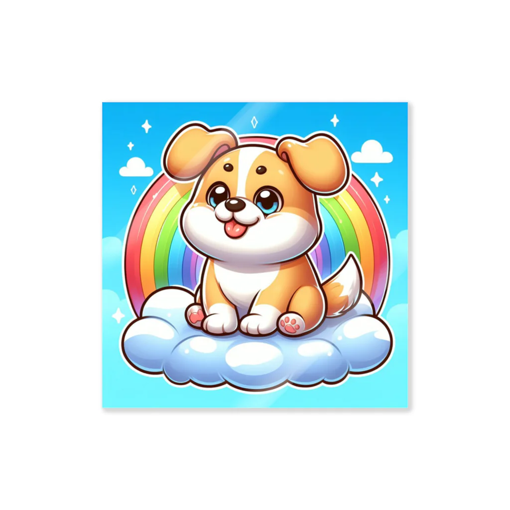 Minoyaの雲に乗った犬 Sticker