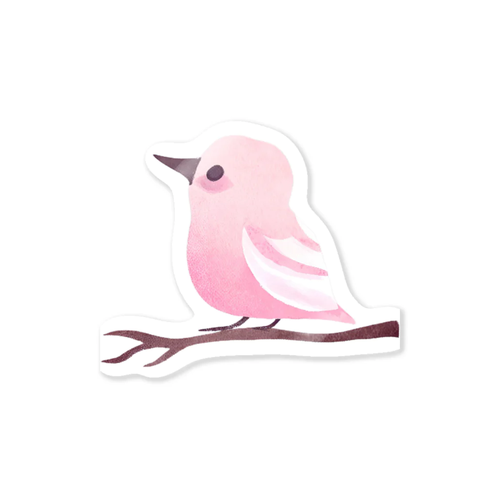mikankanのピンクの小鳥ちゃん Sticker
