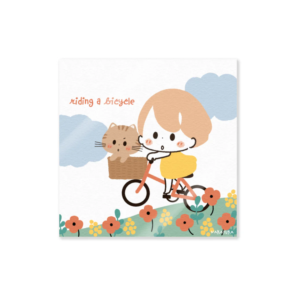 NAKAYUKAのお店の自転車に乗って Sticker