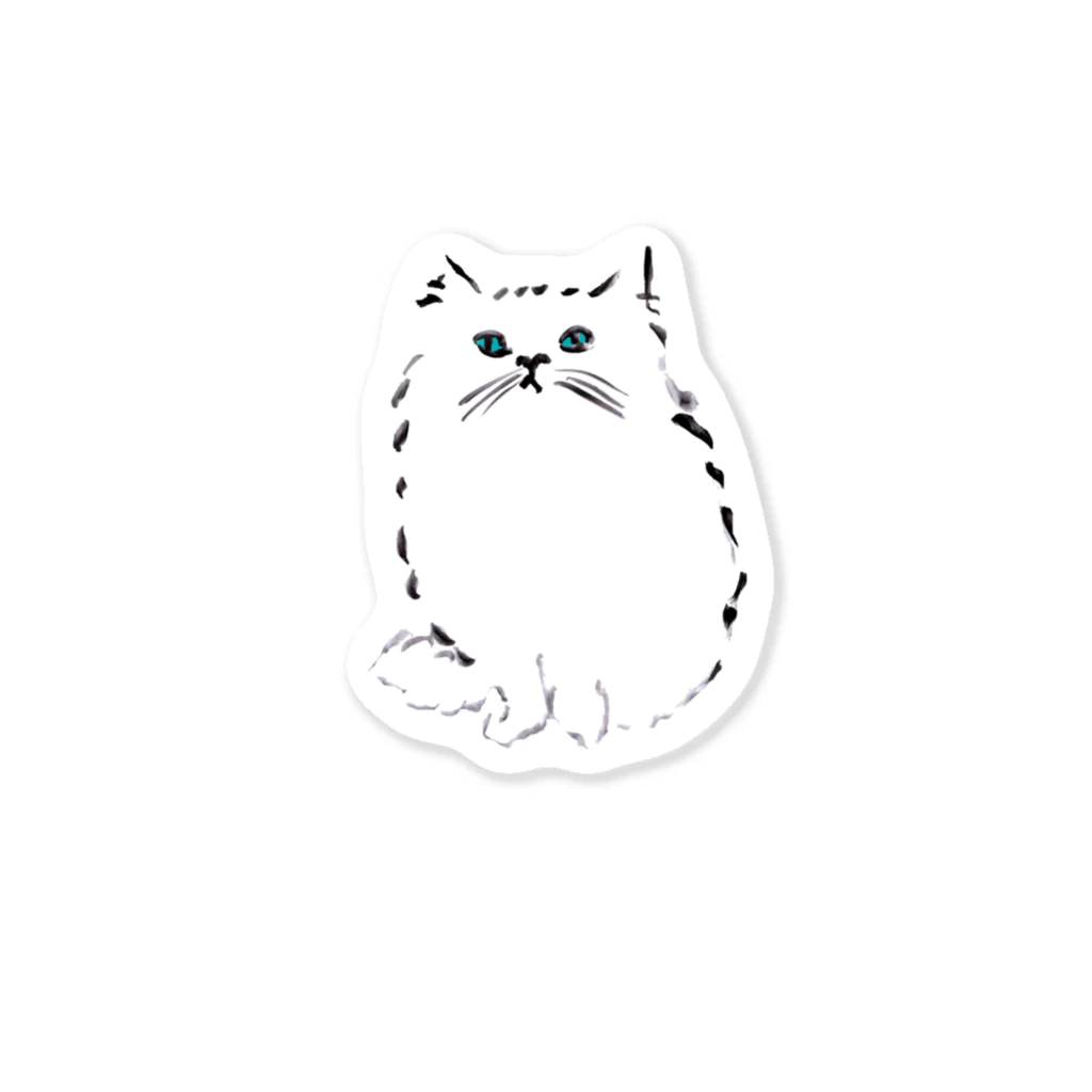 sucre usagi (スークレウサギ）のふわふわねこ Sticker